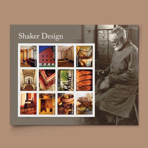 Shaker Design 2024 Forever Postage Stamps - First-Class Mail | Sheet of 12