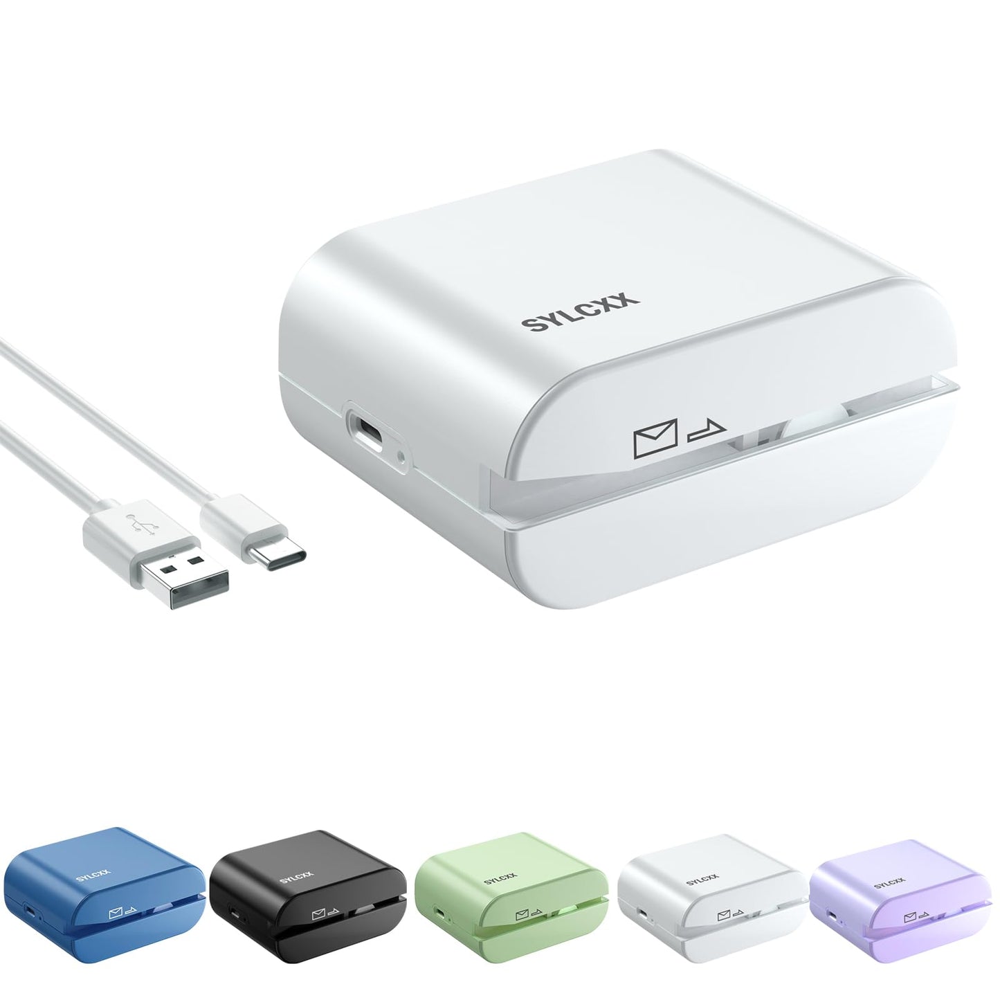 Rechargeable Electric Letter Opener - Letter Openers Envelope Slitter, Electric Envelope Opener, Mail Opener, Universal Envelope Efficient Letter Opener Tool for Office, Home (White)