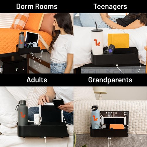 Squirrel Black Bedside Caddy