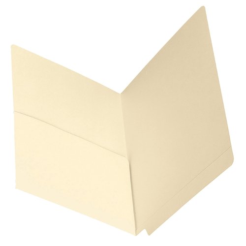 Smead End Tab File Pocket, Shelf-Master® Reinforced Straight-Cut Tab, 1 Pocket, Letter Size, Manila, 50 per Box (24115)