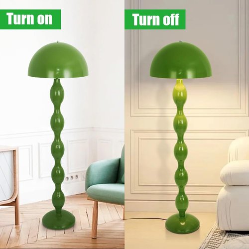 Kariosid Mushroom Floor Lamp,59in Modern Cream Style Led Floor Light,Green Minimalist Floor Lamps for Living Room,Bedroom,Office,Dining Room,Children's Room(Bulb not Included)