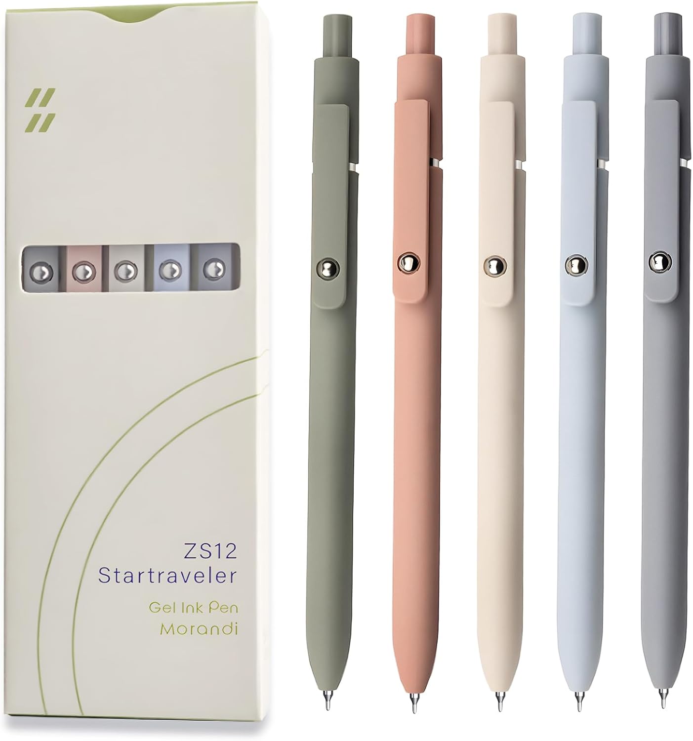 UIXJODO Gel Pens - 5 Pcs Fine Point 0.5mm Black Ink Pens for Smooth Writing | Cute Office Supplies for Gifts