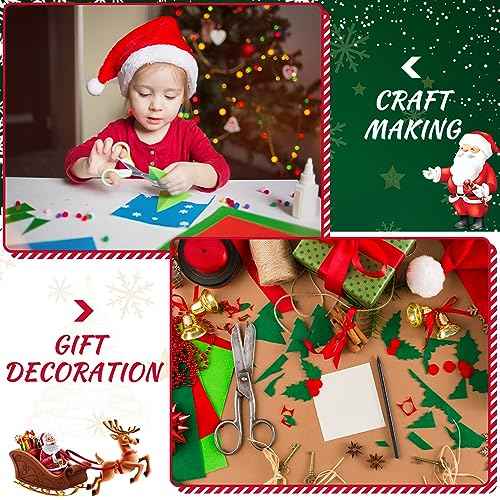Tenceur 300 Sheets Christmas Construction Paper - Red and Green Cardstock, 8.5'' x 11'' White Cardstock, 160 GSM Thick Printable Card Stock for Scrapbook Crafts