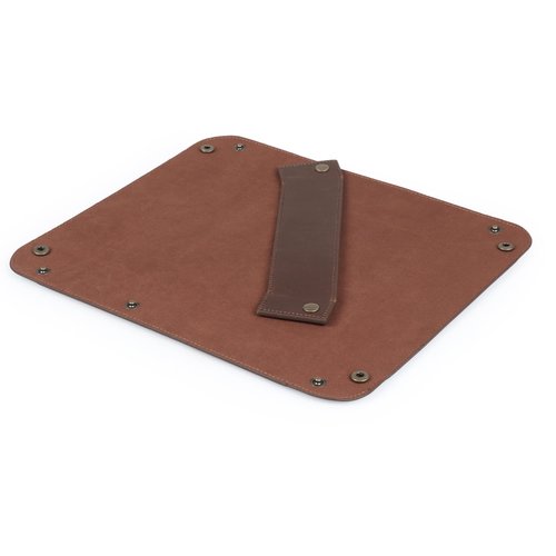 Londo Leather Tray Organizer - Practical Lightweight Water Resistant Computer Table Desk Storage Box for Wallets, Watches, Keys, Coins, Cell Phones and Office Equipment