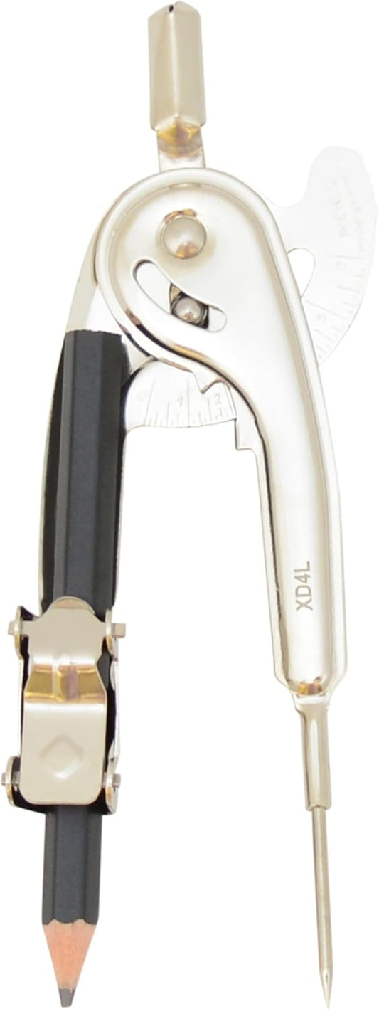 Westcott Nickel-Plated Ball Bearing Compass - Professional Drawing Tool for Circles Up to 13 Inches