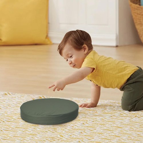 Morimoe Round Flexible Floor Cushion with Handle, 600D Waterproof Oxford Fabric Floor Seating for Home, Daycare, Preschool, Classroom and Meditation (10)