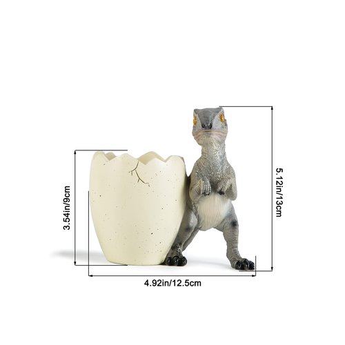 Banllis Cute Pencil Holder Funny Dinosaur Desk Accessories,Pen Organizer for Home and Office Decorative Supplies,Decor Toothcup,Resin Gift for Man and Women