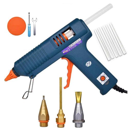 Craft Glue Gun Set, 150 Watts with 3 Copper Nozzles Temperature Adjustable DIY Repair Tool Professional Melting Glue Gun Include wrench, nozzles tips, silicone mat and 5 glue sticks