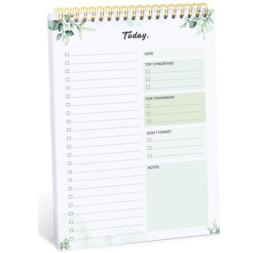 To Do List Pad - To Do List Notebook for Work with 52 Sheets, Undated Daily Planner Perfect for Daily Tasks and Goal Setting, To Do List Notepad Suitable for Office, Home and School