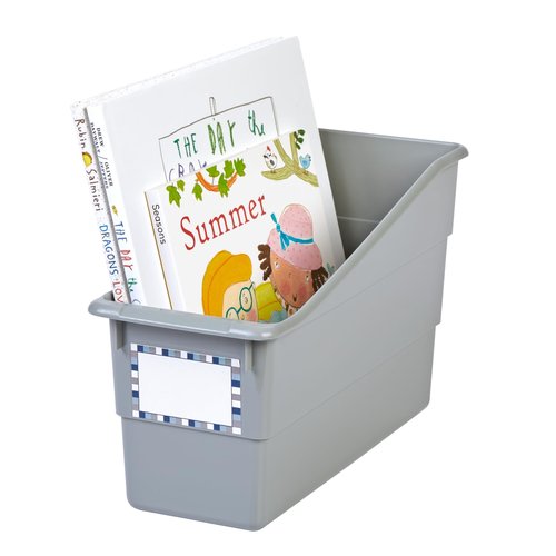 Really Good Stuff Durable Book and Binder Holder - 4pack, Cool & Calm Color Collection, 5 ?? x 12 ?? x 7 ??, Classroom Organization, Storage Solution, Sturdy and Versatile