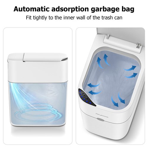 MOPALL Automatic Motion Sensor Bathroom Trash Can with Lid, 3 Gallon Smart Garbage Can, Touchless Trash Can Slim Small Trash Bin Waterproof Wastebasket for Toilet Bedroom Office Kitchen Living Room RV