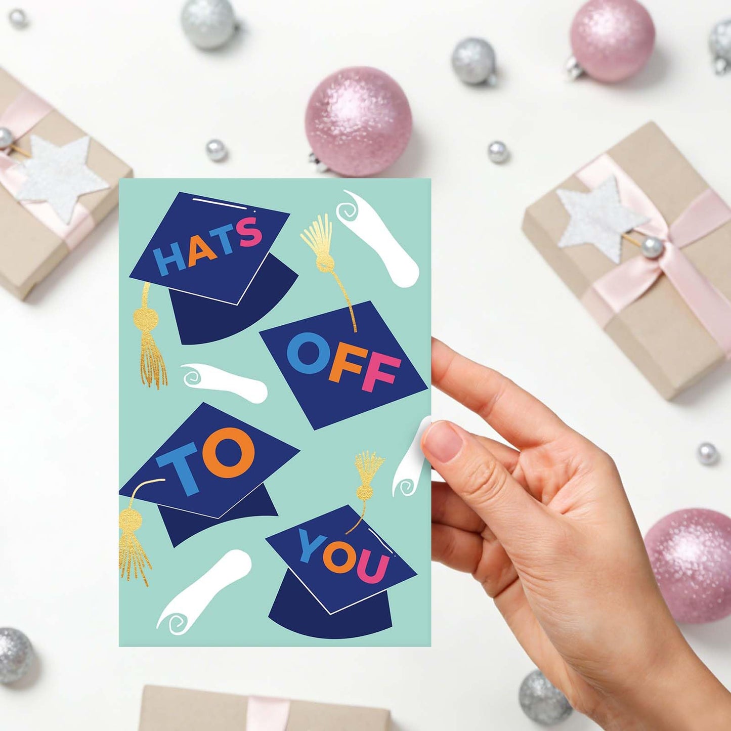 Qiavor Pack of 24 Happy Graduation Cards with Envelopes for Teens Teenagers, 6 Inspirational Congratulations Card for High School College Graduates, Message Inside, 4x6in