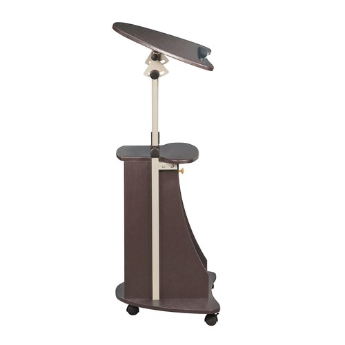 Techni Mobili Sit-to-Stand Rolling Adjustable Storage Medical Laptop Computer Cart, Chocolate, B005