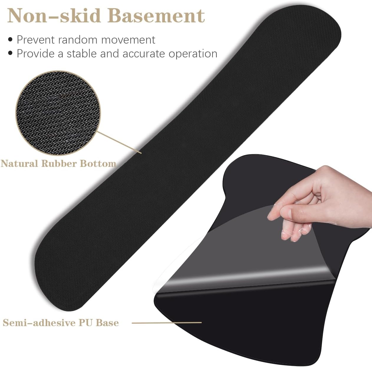 Skiennix Ergonomic Wrist Rest Set - Comfortable Memory Foam Keyboard Pad & Soft Gel Mouse Pad | Pain Relief for Gaming & Office, Apricot