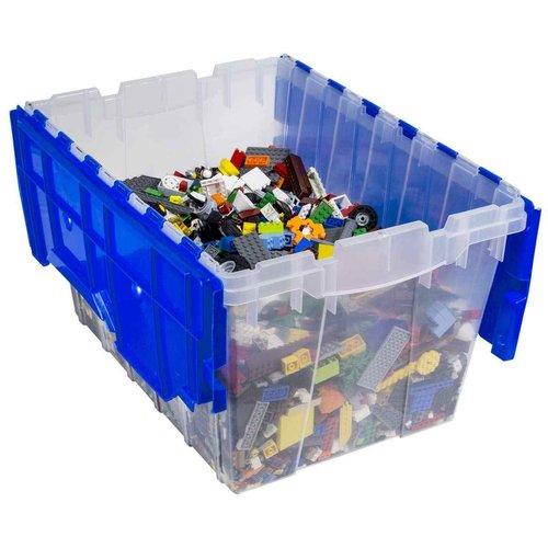 Akro-Mils Plastic Storage Totes with Attached Lids (12 Gallon)