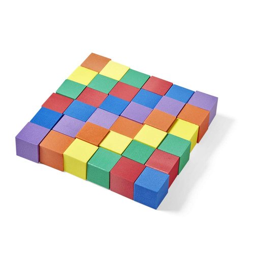 hand2mind Foam Counting Cubes - 1 Inch Math Manipulatives for Kids | 100 Pack for Preschool Crafts