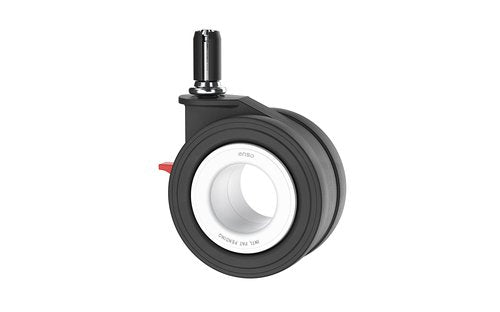 Enso Motion Office Chair Replacement Braking Caster Wheels, 70 Rokku Mu Series - White (Set of 5)