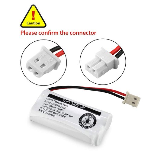 Kruta BT162342 BT262342 Cordless Phone Batteries Compatible with BT183342 BT283342 BT166342 BT266342 VTech CS6114 CS6419 CS6719 at&T EL52300 CL80111 Handset Telephone (Pack of 4)