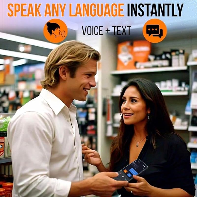 Herpla Portable Language Translator Device - 160 Languages Real-Time Voice & Text Translator