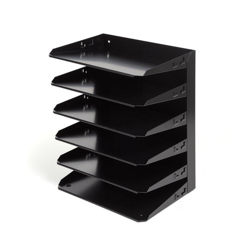 Huron 6-Compartment Steel File Organizer, Black (HASZ0157)