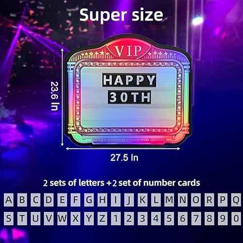 VIP Bottle Service Sign for Clubs - Professional LED Display Board with Remote Control, Changeable Cards & 6 Light Modes, Tool-Free Setup for Bottle Girl & Presenter, Bar, Nightclub, Wedding, Parties