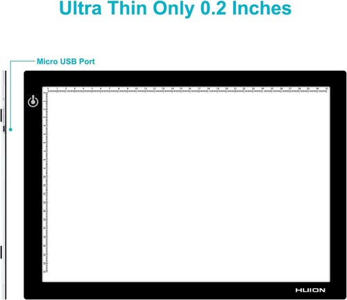 HUION L4S LED Light Box - A4 Ultra-Thin USB Powered Tracing Pad with Adjustable Brightness