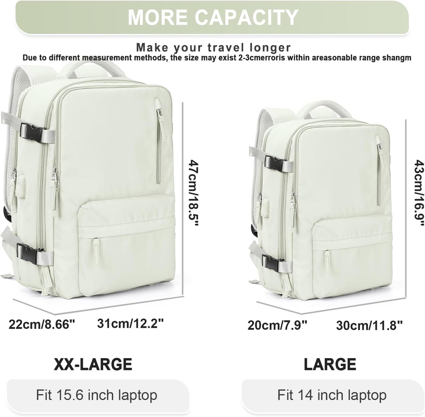 WONHOX Large Travel Backpack - Flight Approved Laptop Bag for Business & Leisure | Unisex Design