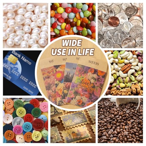 200 Pcs Seed Envelopes Self-Adhesive Kraft Paper Seed Packets for Garden Storage