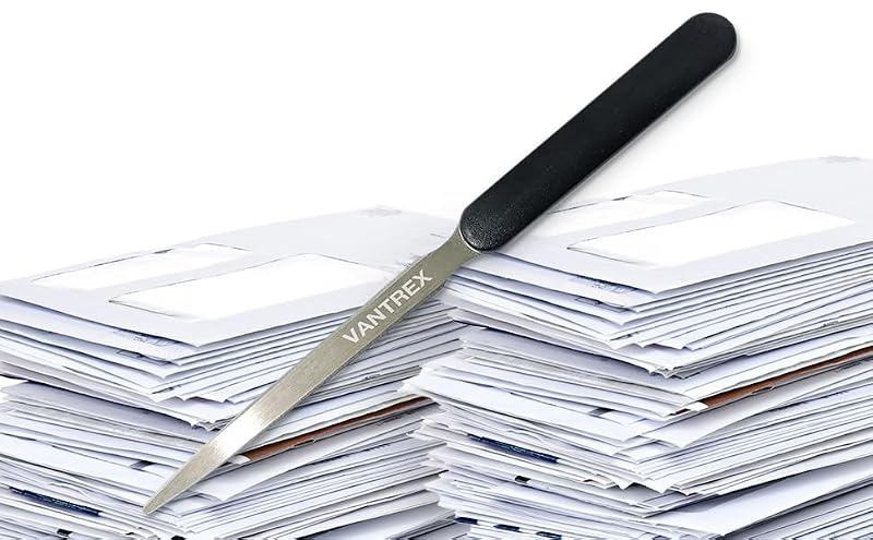 Vantrex Stainless Steel Letter Opener - 7.5 Inch Envelope & Mail Opening Tool (Variation 1)