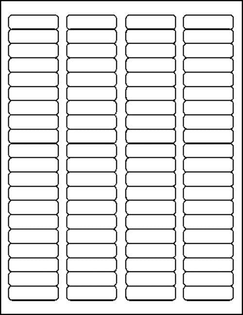 MACO Laser/Ink Jet Glossy Clear Return Address Labels, 1/2" x 1-3/4", 80 per Sheet, 2000 per Box (ML-4008)