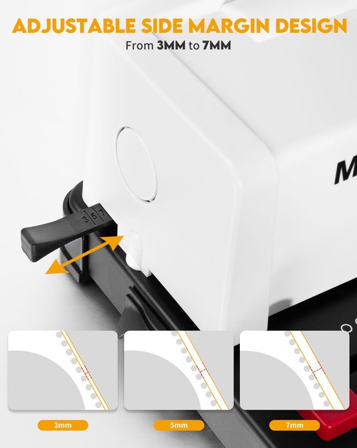 MAKEASY Spiral Binding Machine, 12 Sheets Punch Capacity, Electric Coil Insert, Book Binder Machine for A4/A5/Letter Size Paper, Come with 1 Box pcs 5/16'' Coils & Pliers