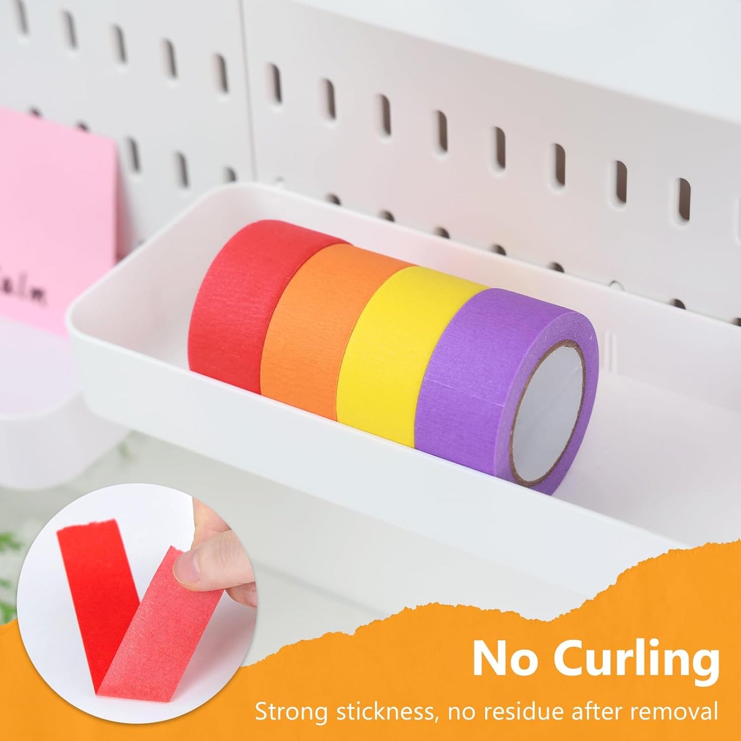 VGOODALL Washi Tape Set - 7PCS Colored Masking Tape for Arts & Crafts | 330 Feet x 1 Inch