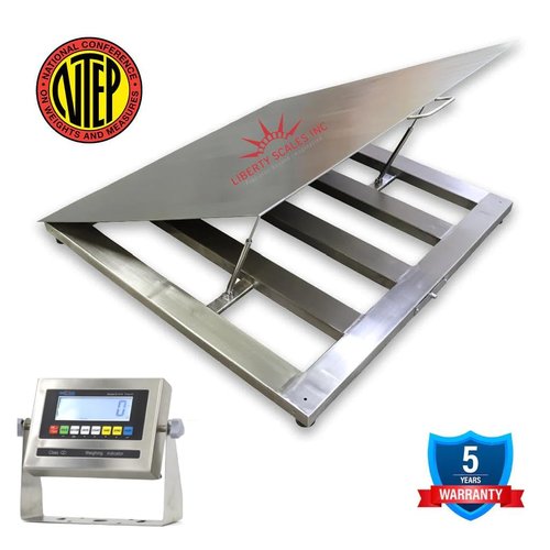 Liberty LS-800 Washdown Floor Scale - NTEP Certified for Trade | 48" x 48" | 2500 lbs Capacity