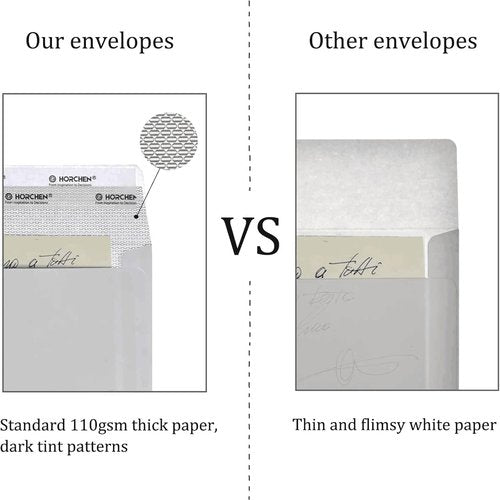 Horchen 500 Count #10 Security Envelopes - Peel & Seal Windowless Design for Checks & Invoices - 4 1/8 x 9 1/2 Inch - White