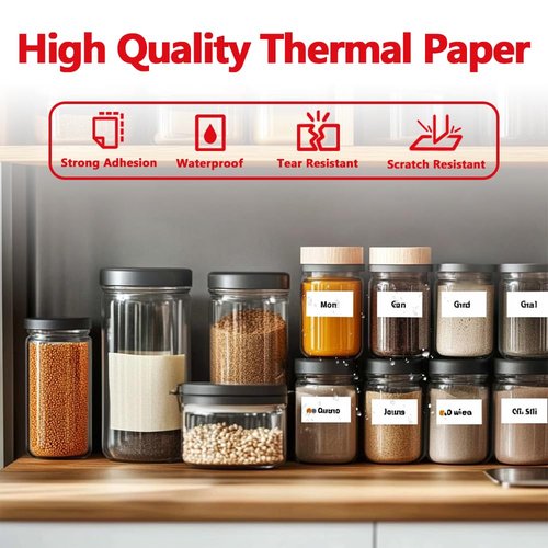 690Pcs Thermal Paper Stickers, 3 Rolls 1.57''x1.18''(40x30mm) for Thermal Label Printer T50M Pro, PL70E, M110, Waterproof Label Stickers Self-Adhesive Tape