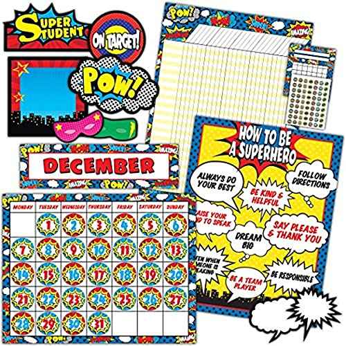 Teacher Created Resources TCR9666 Superhero Classroom Set (Pack of 9)