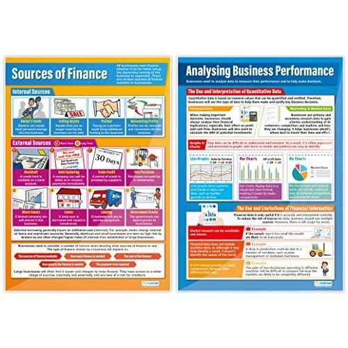 Daydream Education Accounting and Finance Posters - Set of 6 - EXTRA LARGE 33¡± x 23.5" - Gloss Paper - Business Studies Middle & High School Classroom Decoration - Wall Charts