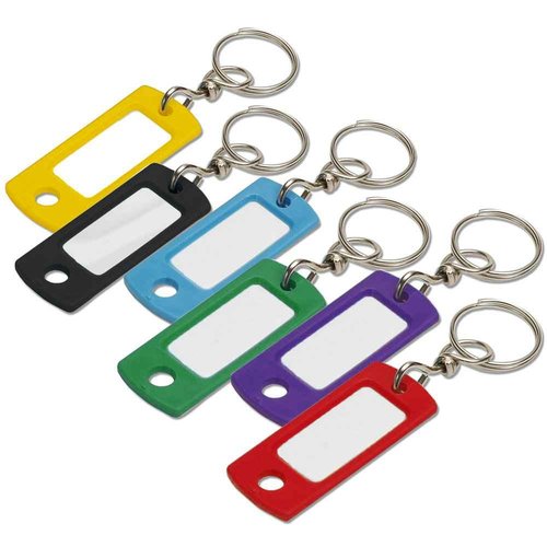 Lucky Line Key Tag with Swivel Ring, 200 Per Box Assorted Colors (16800)
