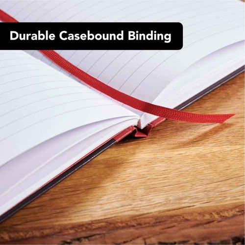 Black n' Red Notebooks, Casebound, Hardcover, 11-3/4" x 8-1/4", Large, 96 Ruled Sheets, 3-Pack (73601)