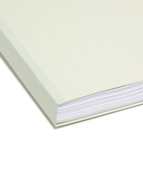 Smead Pressboard File Folder, Straight-Cut Tab, 1" Expansion, Letter Size, Gray/Green, 25 per Box (13200)