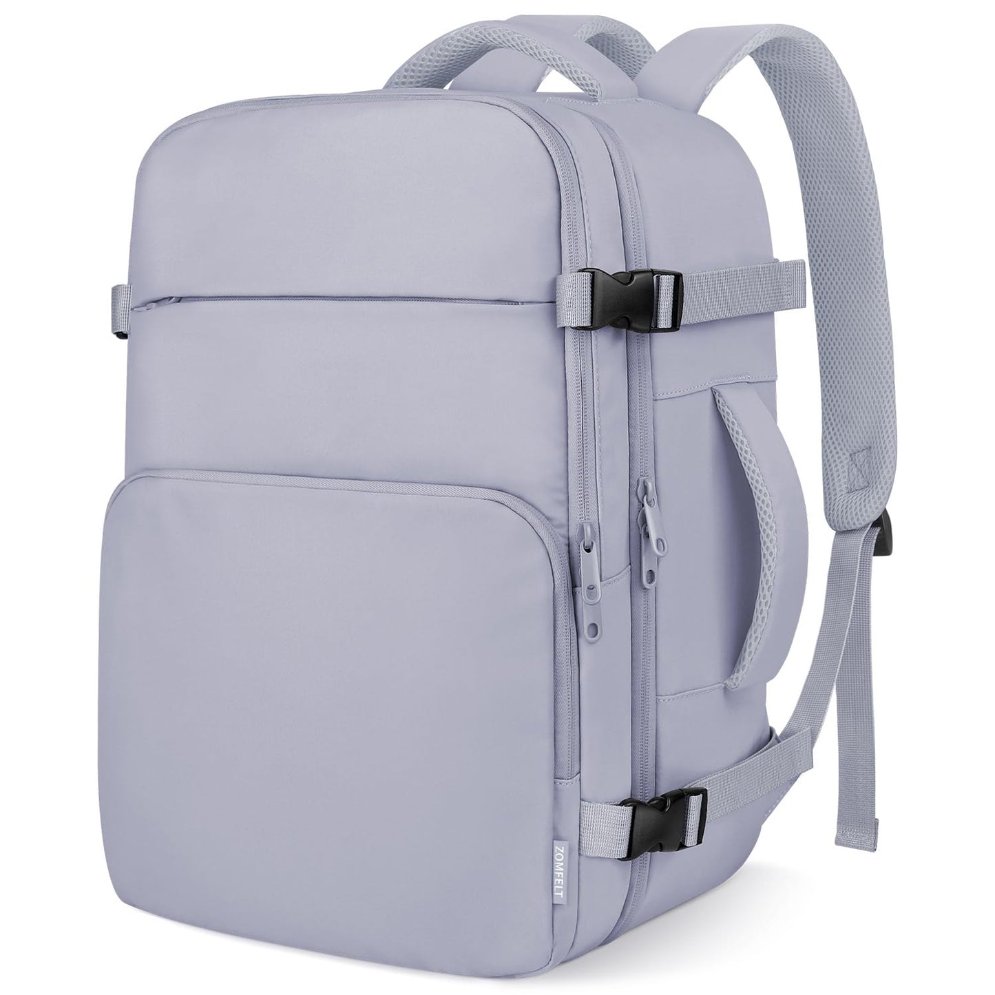 ZOMFELT Travel Backpack for Women Men, Carry On Backpack, TSA 15.6inch Laptop Backpack Flight Approved, Personal Item Travel Bag Nurse Bag Casual Daypack for School Weekender Business Trip, Purple