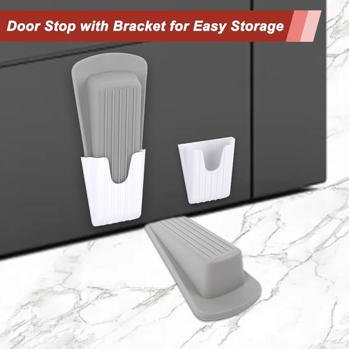 Skiennix 30 Pcs Rubber Door Stoppers - Versatile Wedge Design for Home, Office & Classroom Floors