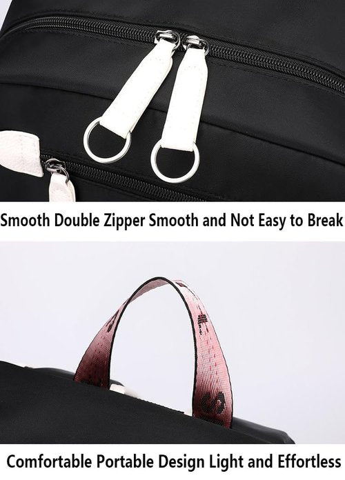 16.8 Inch Laptop Backpack Casual Cartoon Schoolbag Large Capacity Shoulder Bag for School Travel Hiking (with Cute Pendant)