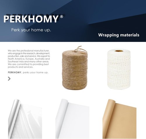 PerkHomy Jute Twine String - 3600 Feet Natural Thin for Crafting, Gardening & Gift Wrapping | 3-Ply, 2mm