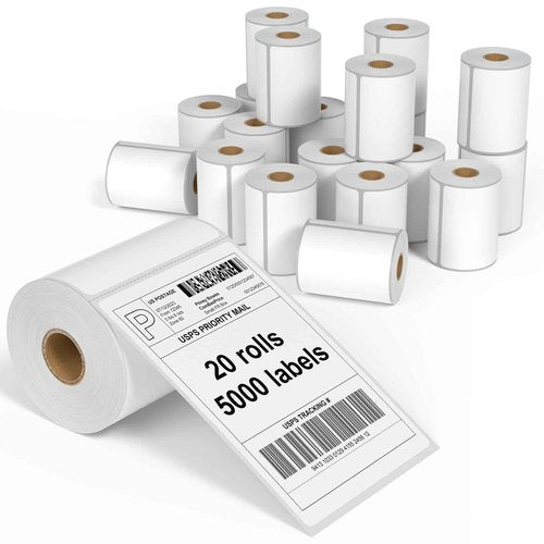 FungLam 4"X6" Thermal Shipping Labels, 5000 Labels, 20 Rolls, Compatible with Rollo, Munbyn, iDPRT Thermal Printers