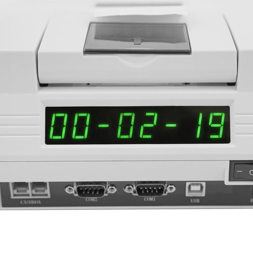 Electronic Cash Register, 40 Keys 40W Cash Register for Small Businesses with with 70mm/s Printing Speed Cash Management System for Restaurant Supermarket Retail 8-Digits LED Display White