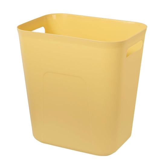 UUJOLY Small Plastic Trash Can - Versatile Wastebasket for Bathrooms, Kitchens & Offices | 3.5 Gallon, Yellow