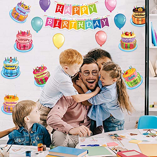 Outus Bright Style Birthday Bulletin Board Set - Classroom Decoration Pack, 20 Pieces