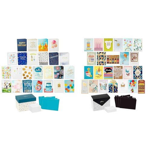 Hallmark All Occasion Cards - Assortment of 24 Handmade Greeting Cards, Painted Dots - Birthday, Baby Shower, Wedding, Sympathy