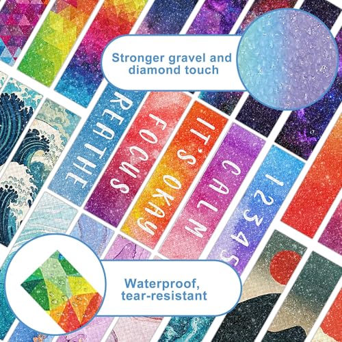 50PCS Calm Stickers for Anxiety Sensory Stickers for Relieve Adults Kids Teens Fidgets Stress Office&Classroom Supplies Anxiety Relief Items with Tactile Textured Surface Patterns(Multi)